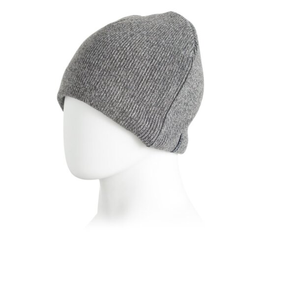 TURTLE FUR Grey Wool Blend Ocean Ragg Beanie - Picture 1 of 2